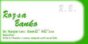 rozsa banko business card